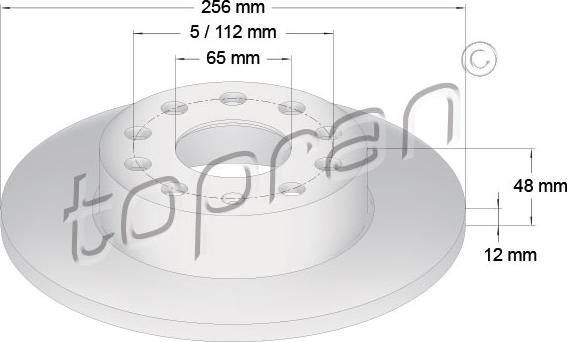 Topran 110 080 - Disque de frein cwaw.fr