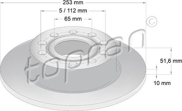 Topran 110 079 - Disque de frein cwaw.fr