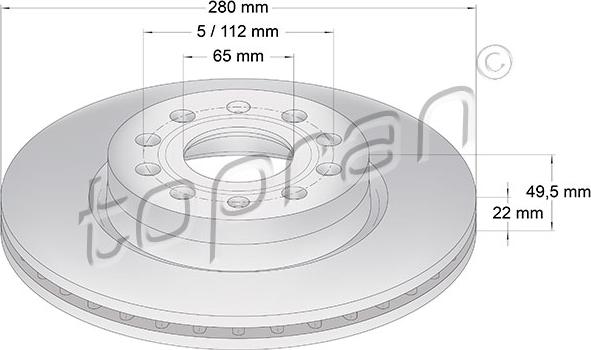 Topran 110 074 - Disque de frein cwaw.fr