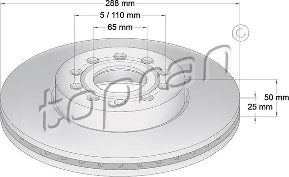 Topran 110 075 - Disque de frein cwaw.fr