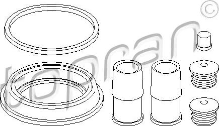 Topran 111 223 - Kit de réparation, étrier de frein cwaw.fr