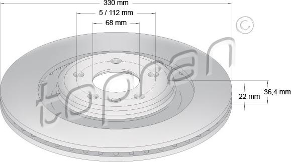 Topran 113 012 - Disque de frein cwaw.fr