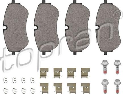 Topran 117 432 - Kit de plaquettes de frein, frein à disque cwaw.fr