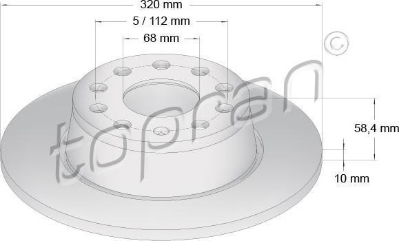 Topran 117 600 - Disque de frein cwaw.fr