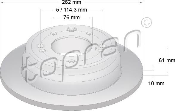 Topran 820 608 - Disque de frein cwaw.fr