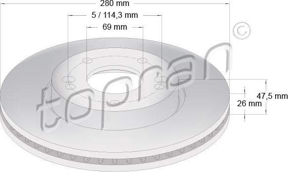 Topran 820 603 - Disque de frein cwaw.fr