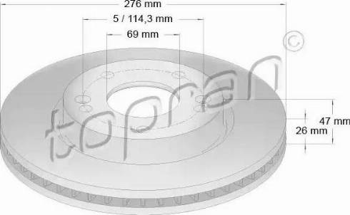 Topran 820 618 - Disque de frein cwaw.fr