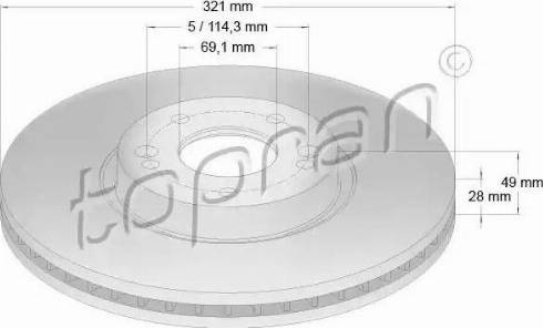 Topran 820 617 - Disque de frein cwaw.fr