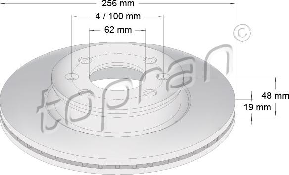 Topran 820 308 - Disque de frein cwaw.fr