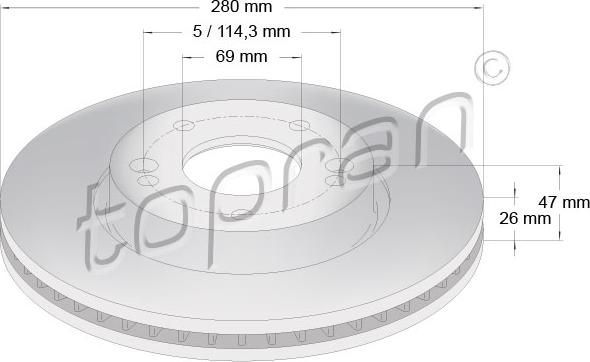 Topran 820 376 - Disque de frein cwaw.fr