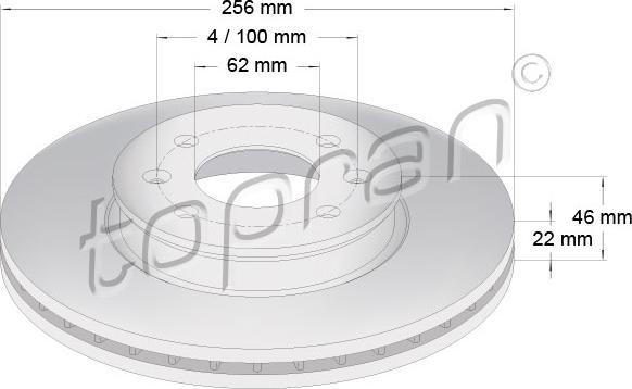 Topran 820 260 - Disque de frein cwaw.fr