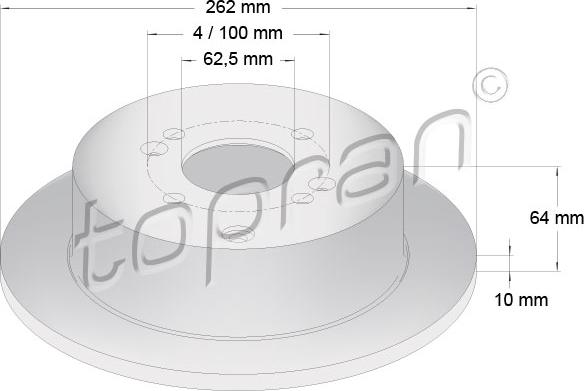 Topran 820 281 - Disque de frein cwaw.fr