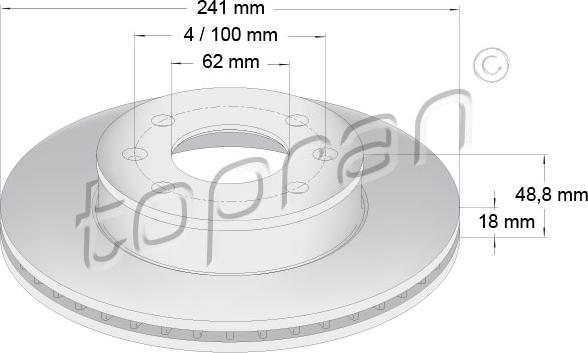 Topran 820 765 - Disque de frein cwaw.fr