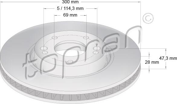 Topran 820 766 - Disque de frein cwaw.fr