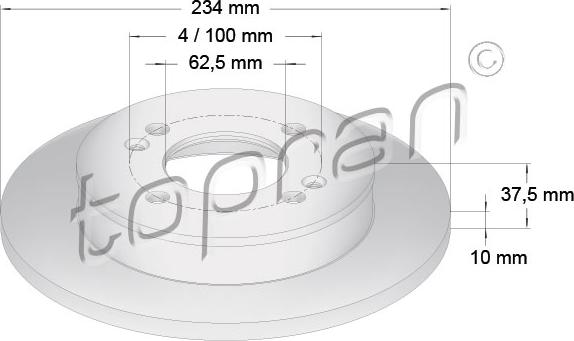 Topran 821 169 - Disque de frein cwaw.fr