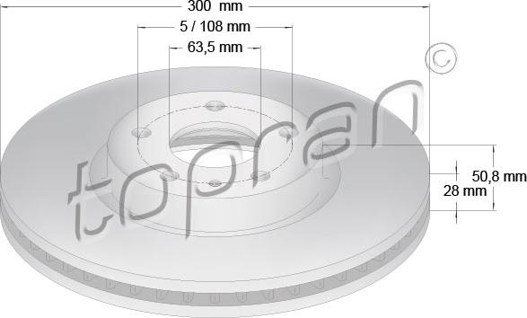 Topran 304 854 - Disque de frein cwaw.fr