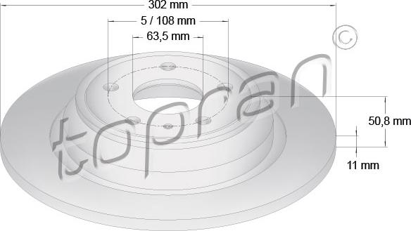 Topran 304 857 - Disque de frein cwaw.fr