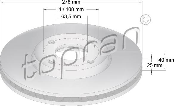 Topran 304 886 - Disque de frein cwaw.fr