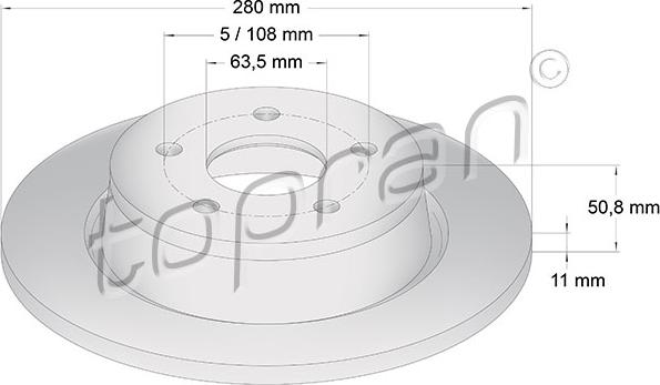 Topran 304 249 - Disque de frein cwaw.fr