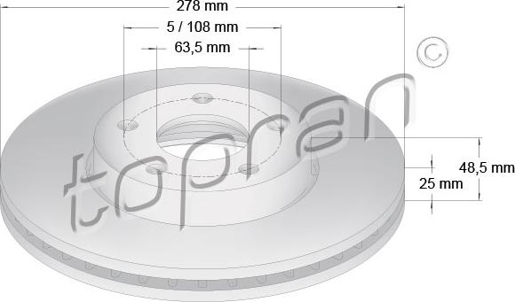 Topran 304 728 - Disque de frein cwaw.fr