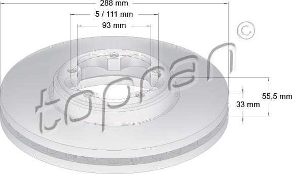 Topran 305 047 - Disque de frein cwaw.fr