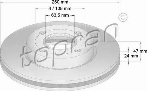 Topran 300 265 - Disque de frein cwaw.fr