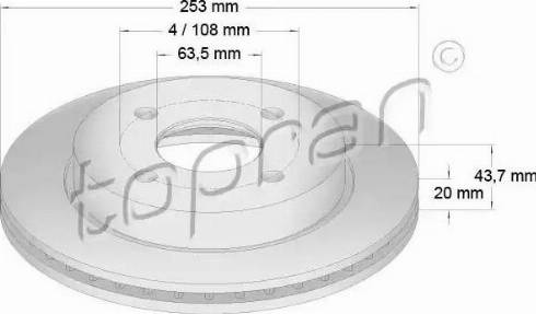 Topran 300 267 - Disque de frein cwaw.fr