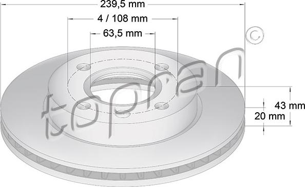 Topran 301 908 - Disque de frein cwaw.fr