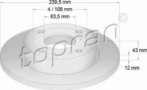 Topran 301 413 - Disque de frein cwaw.fr