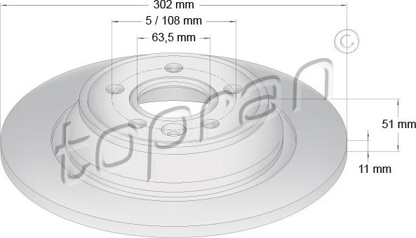 Topran 303 969 - Disque de frein cwaw.fr