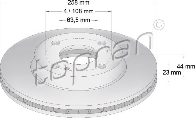 Topran 303 974 - Disque de frein cwaw.fr