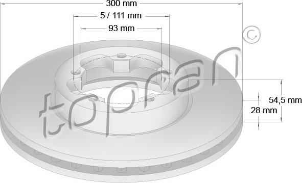 Topran 303 975 - Disque de frein cwaw.fr