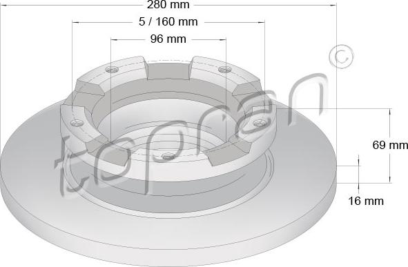 Topran 303 971 - Disque de frein cwaw.fr