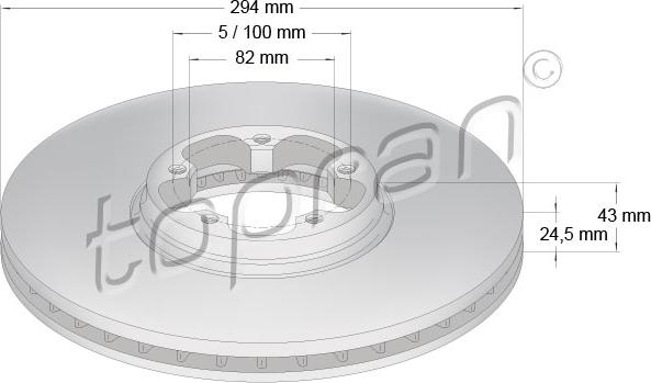 Topran 302 087 - Disque de frein cwaw.fr