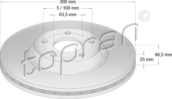 Topran 302 342 - Disque de frein cwaw.fr