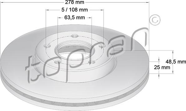 Topran 302 335 - Disque de frein cwaw.fr