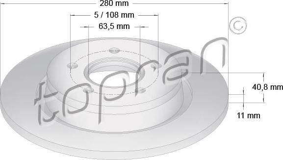 Topran 302 333 - Disque de frein cwaw.fr