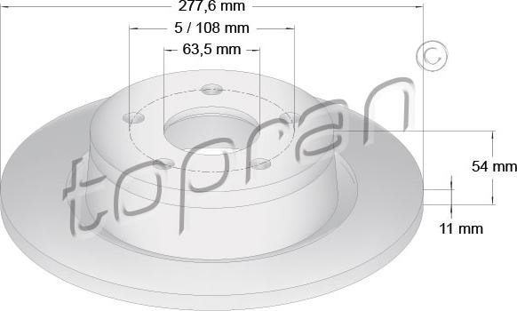 Topran 302 249 - Disque de frein cwaw.fr