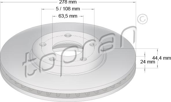 Topran 302 248 - Disque de frein cwaw.fr