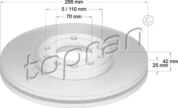 Topran 205 521 - Disque de frein cwaw.fr