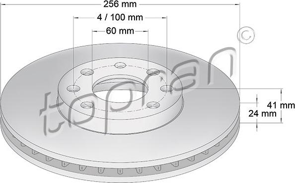 Topran 205 523 - Disque de frein cwaw.fr