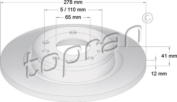 Topran 206 506 - Disque de frein cwaw.fr