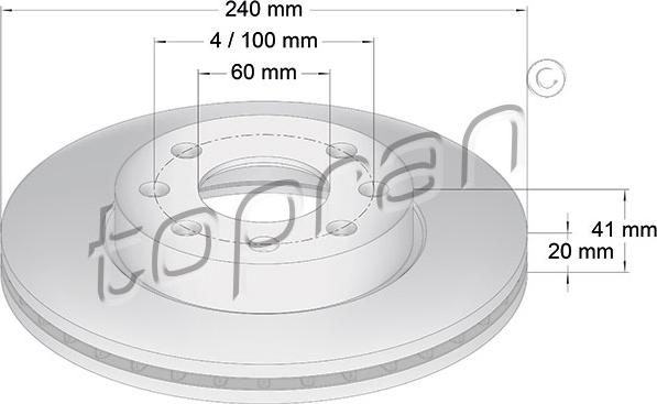 Topran 206 121 - Disque de frein cwaw.fr