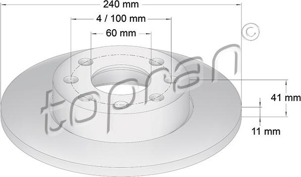 Topran 206 122 - Disque de frein cwaw.fr