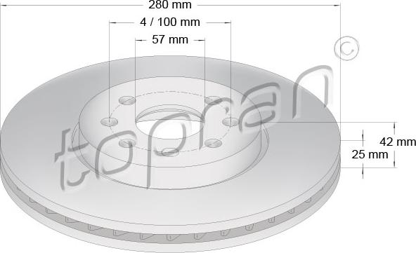 Topran 206 858 - Disque de frein cwaw.fr