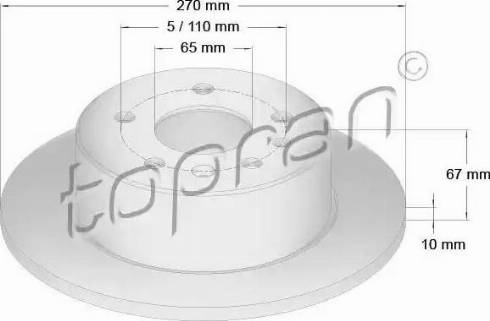 Topran 200 944 - Disque de frein cwaw.fr