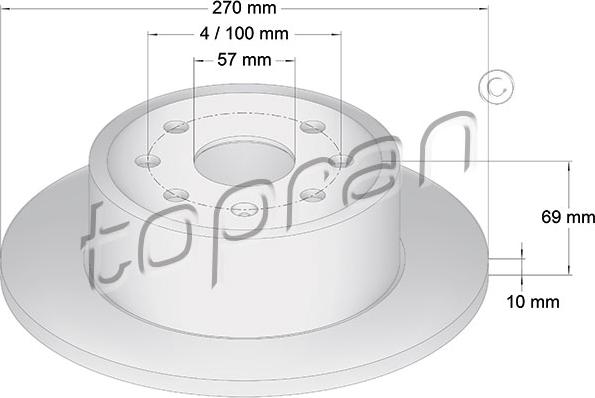 Topran 200 950 - Disque de frein cwaw.fr