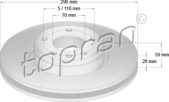 Topran 200 939 - Disque de frein cwaw.fr