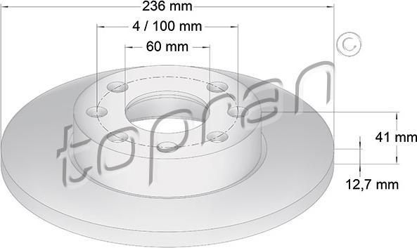 Topran 200 935 - Disque de frein cwaw.fr