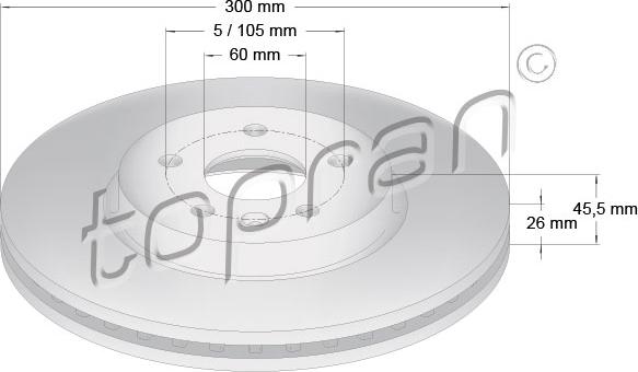 Topran 208 343 - Disque de frein cwaw.fr